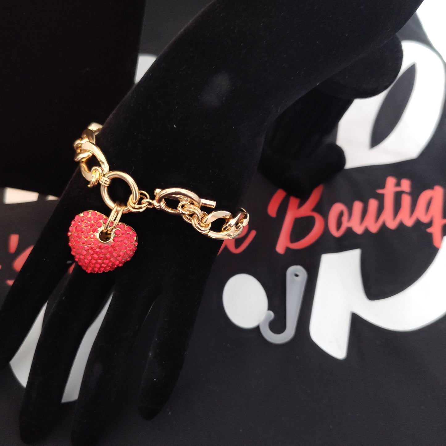 Heart bracelet and necklace set