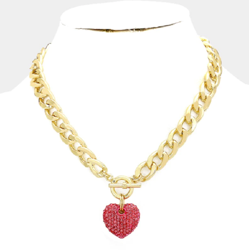 Heart bracelet and necklace set