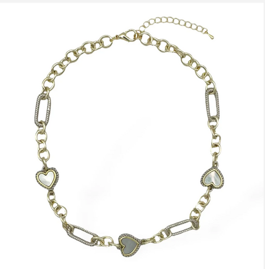 Silver/Gold Heart Necklace